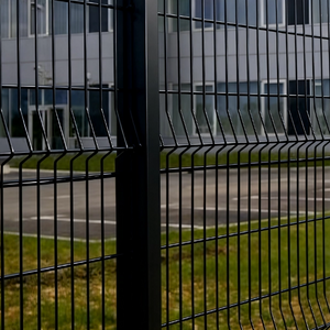 Pvc Coated 3D Curved Wire Mesh Fence With Peach Post For Garden Security Support Perimeter Fencing Park Villa Shape Community