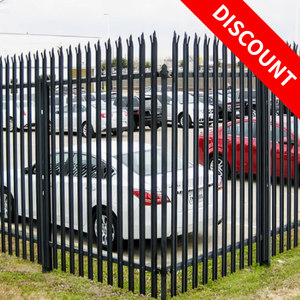 Palisade Fence for isolating lawns from vehicles