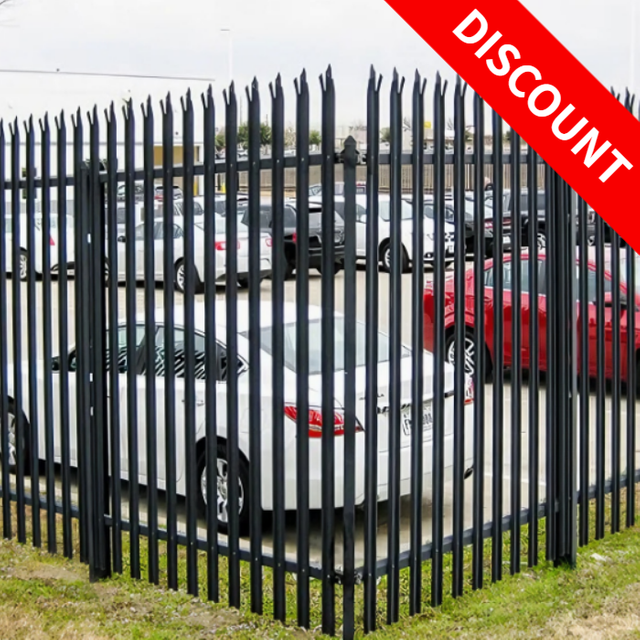 Palisade Fence for isolating lawns from vehicles