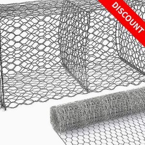 Hexagnal Gabion Box with white background