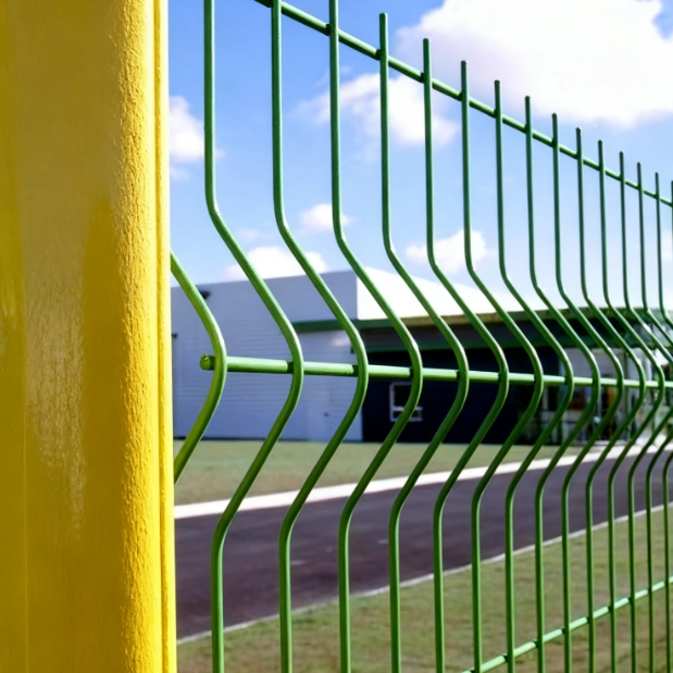 Peach Post 3D Welded Wire Fence Grating