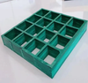 Green fiberglass grating panel (industrial flooring component)