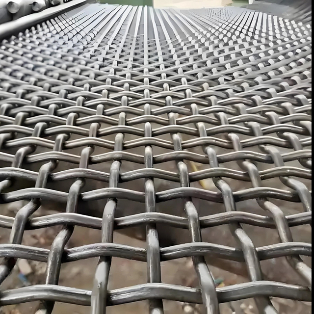 Manganese steel screen mesh (industrial heavy-duty filtering/wear-resistant material)