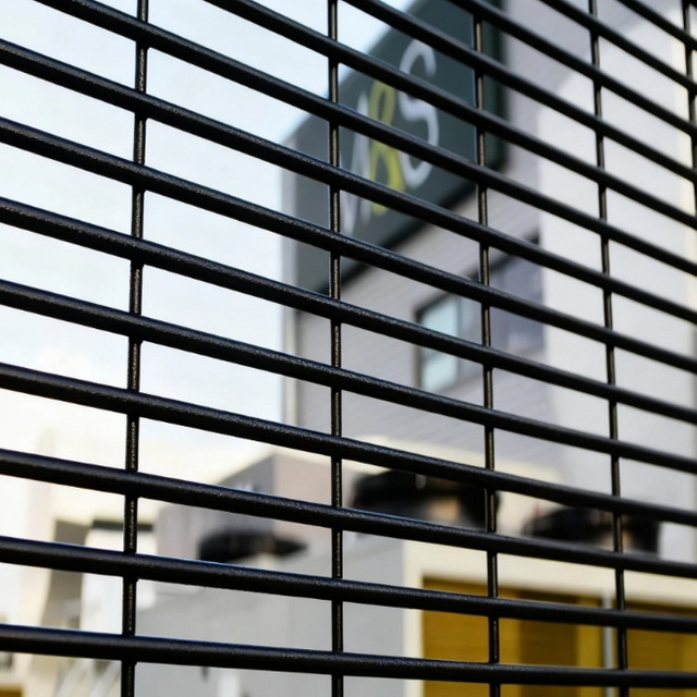 High density mesh 358 security wire fence panels clearly visible fence