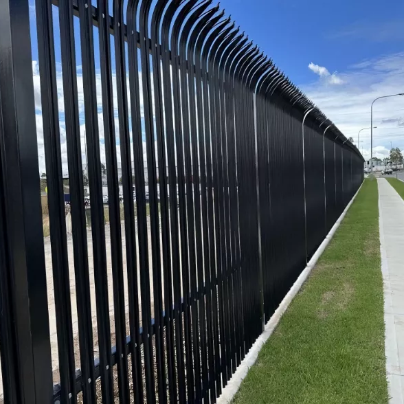2.4m High Palisade Fence Panel with RSJ Posts
