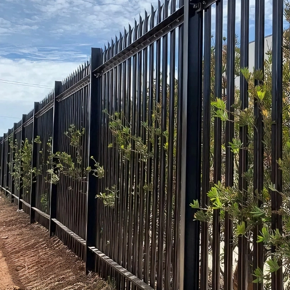 Villa Curved Top Palisade Fence Gate Set