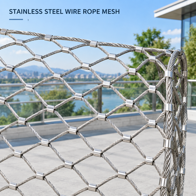 304 316 Stainless Steel Counter USA Steel Wire Mesh Anti Drone Net Protection for Airport Substation