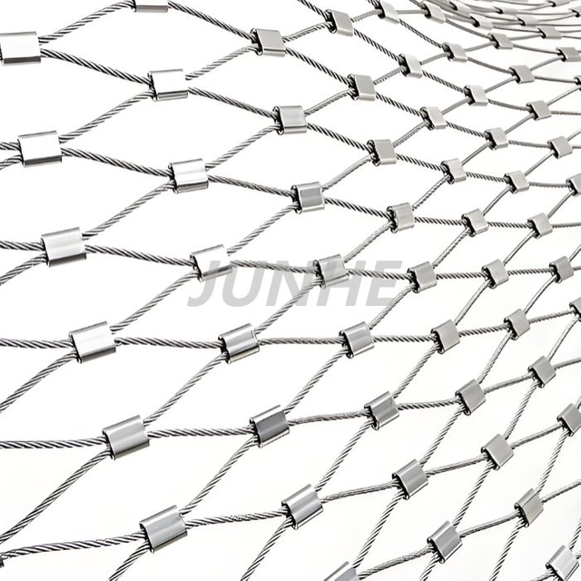 7x7 7x14 304 316l Stainless Steel Zoo Mesh Rope Mesh Netting