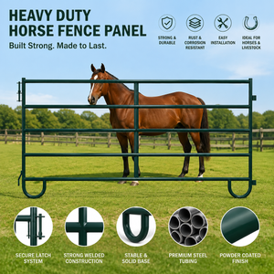 Easy to Install 1.2M Galvanized Ranch Fence Horse Pen and Livestock Sheep Goat Horse Corral Fence Panel for Pasture Farm