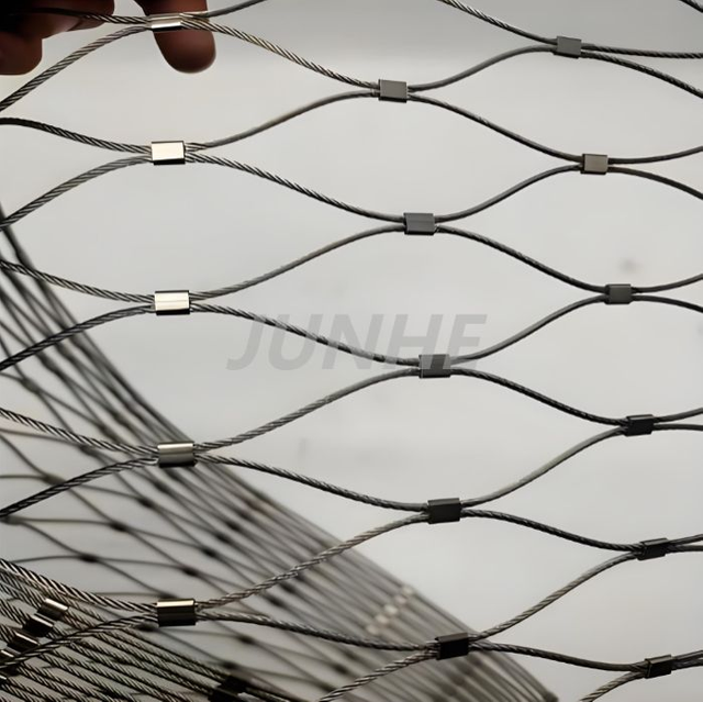 7x7 7x14 304 316l Stainless Steel Zoo Mesh Rope Mesh Netting