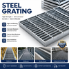 1000MM Hot Dipped Galvanized Carbon Steel Drainage Steel Grating Panel for Platform And Stair Tread