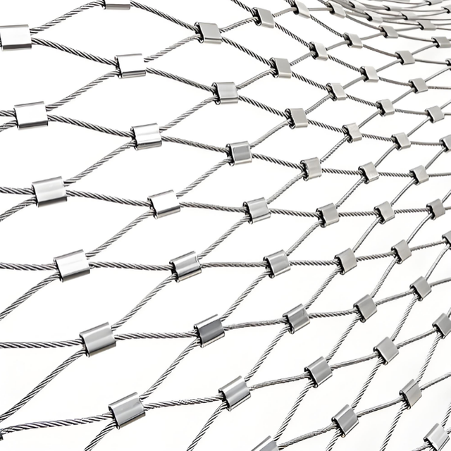 High Strength Anti Drone Interception Stainless Steel Wire Rope Net Barrier Mesh for Low Altitude Protection