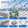 304 316 Stainless Steel Counter USA Steel Wire Mesh Anti Drone Net Protection for Airport Substation